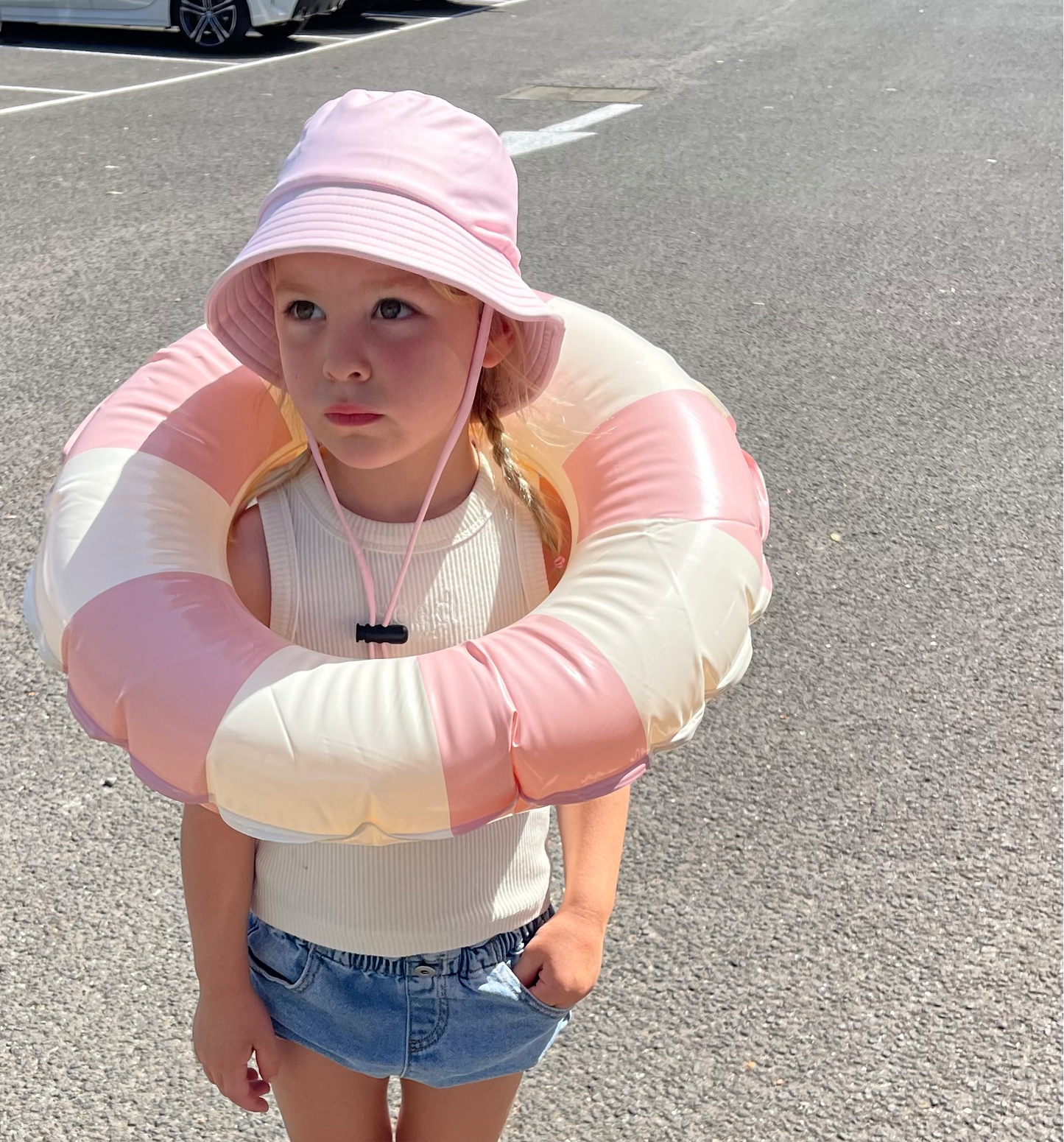 Kids Pink Bucket Hat Water-resistant