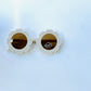 Kids flower shaped sunglasses in colour off-white  