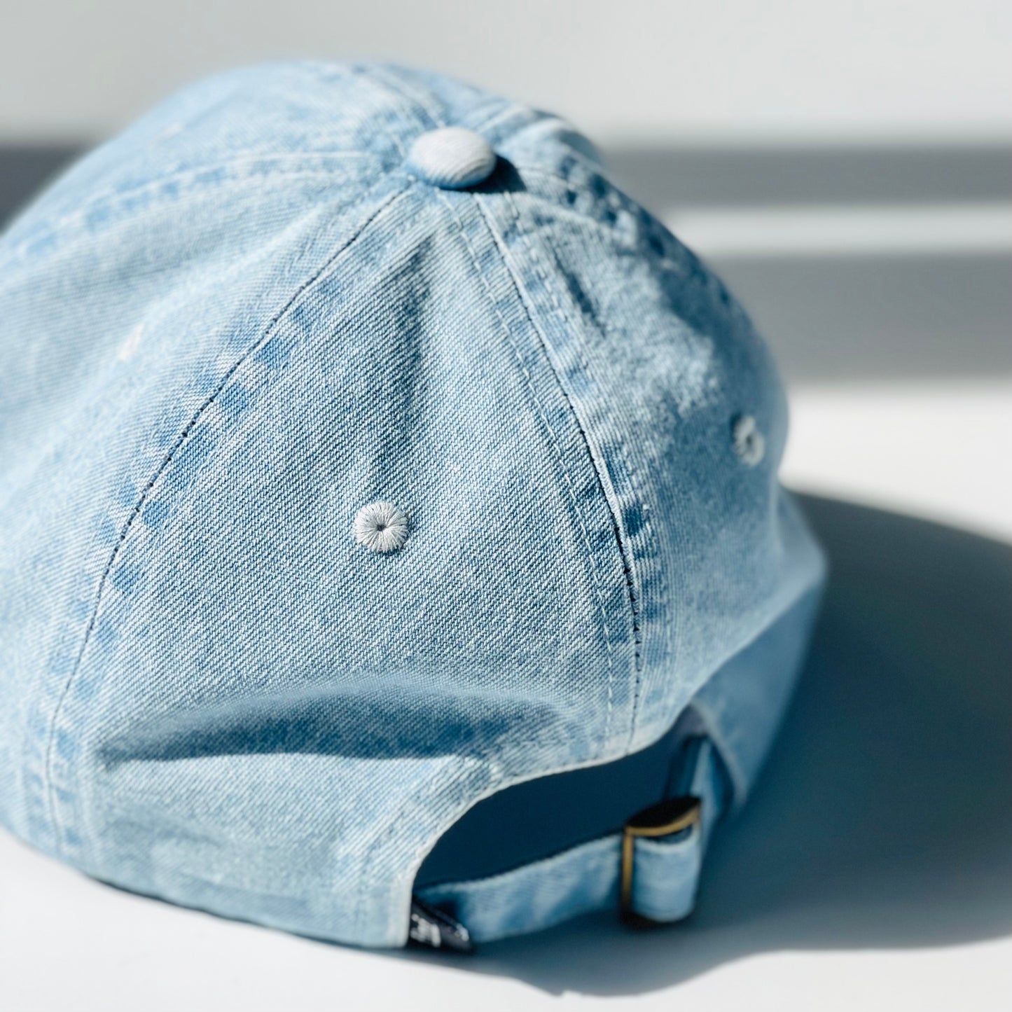 kids and adult denim cap fini the label light blue unisex design