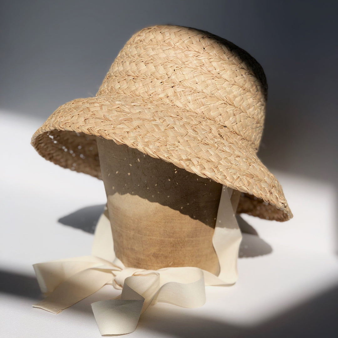 fini. vintage straw hat bell design children fashion accessory