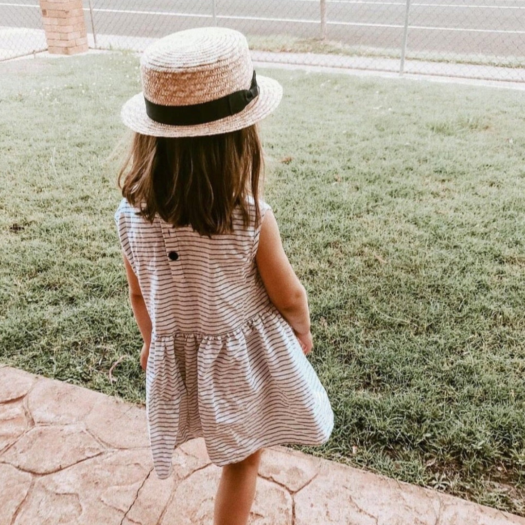 fini. straw boater child size summer accessory australia