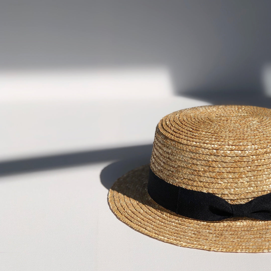 premium straw boater hat children adult natural finish fini australia