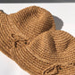 Fini. Straw Hat Natural adult size flat brim adjustable interior band